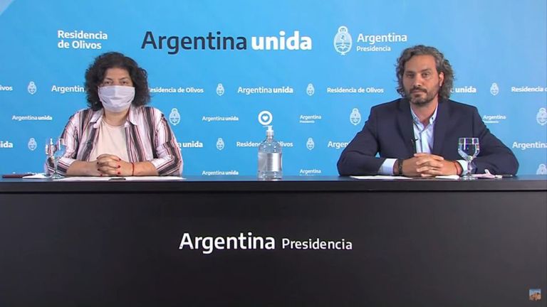 Carla Vizzotti y Santiago Cafiero