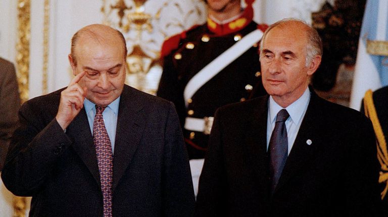 Domingo Felipe Cavallo y Fernando de la Rua.