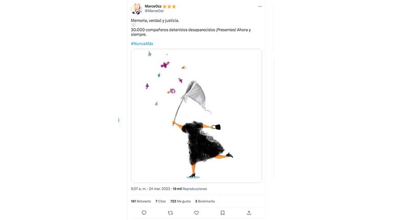 Nunca Más es tendencia en Twitter 