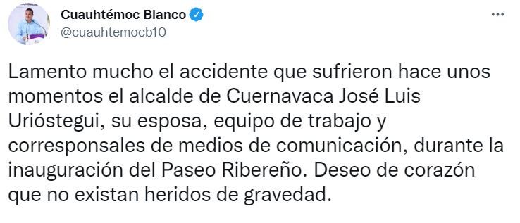 El mensaje del gobernador de Morelos.