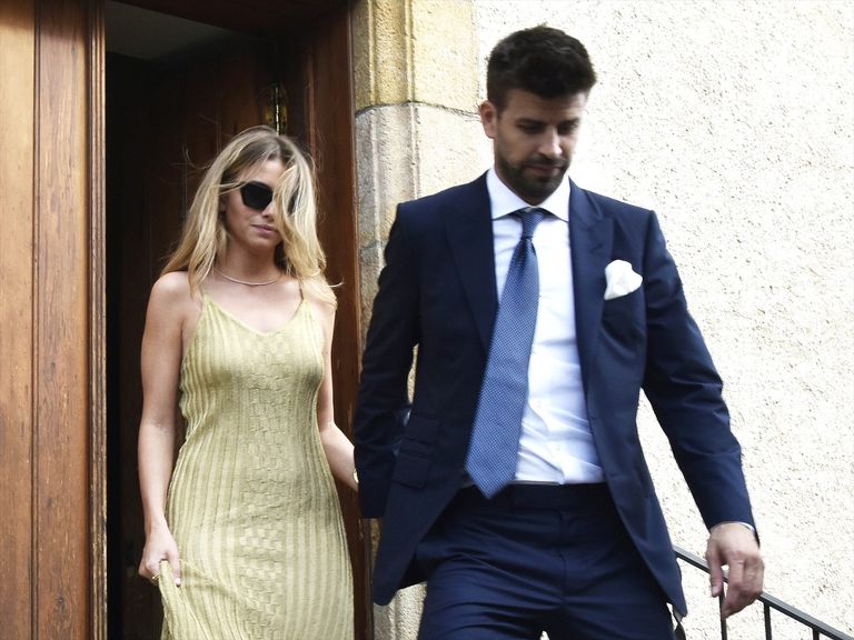 Gerard Piqué y Clara Chía asistieron a la boda de Marc Piqué y María Valls