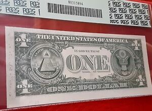 Error de impresión en el billete de un dólar.