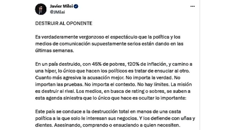 Tuit Milei 20230719