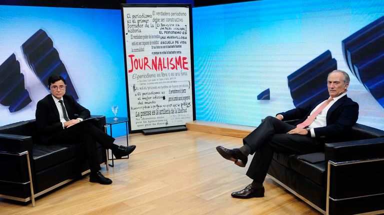 Emilio Ocampo, con Jorge Fontevecchia en Periodismo Puro.