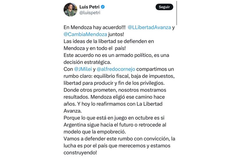 Luis Petri en X