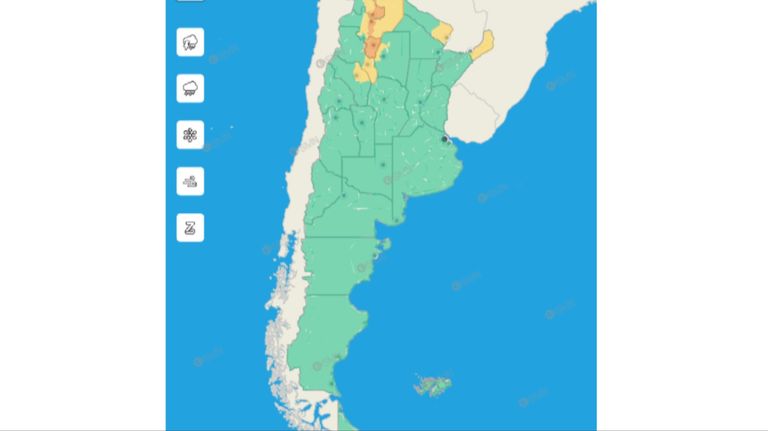 Alerta amarilla y naranja sábado 18 de octubre