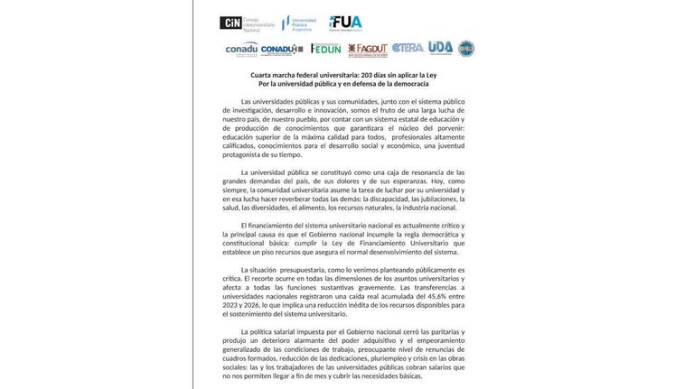Comunicado Conjunto Universidades 12052026