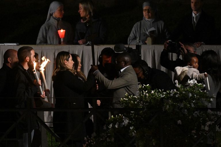 El Vía Crucis en Roma.