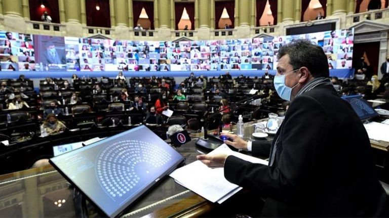 Sergio Massa en la Cámara de Diputados.