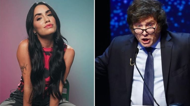 Lali Esposito y Javier Milei
