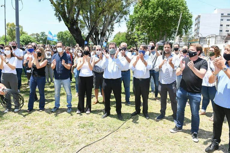 Ritondo en El Palomar protesta