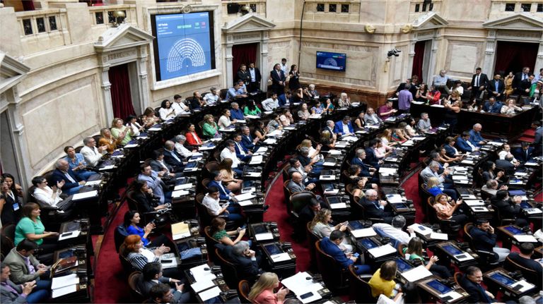 Sesión en la Cámara de Diputados en el Congreso de la Nación