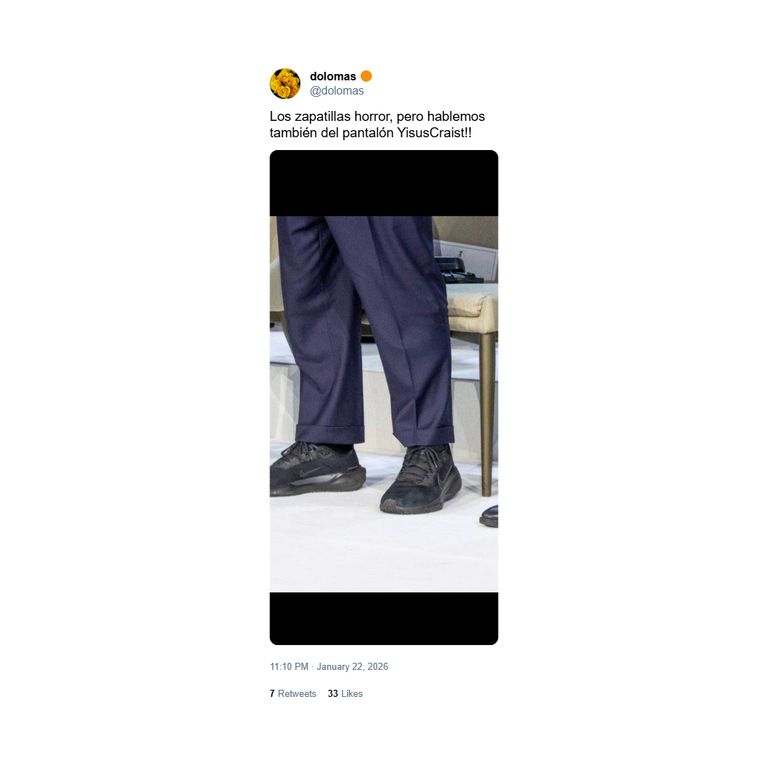 Memes sobre zapatillas de Milei 2