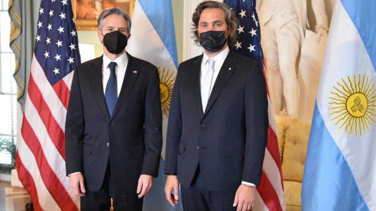 Santiago Cafiero y Antony Blinken