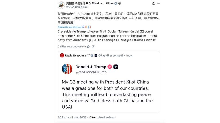 Donald Trump X 20251103