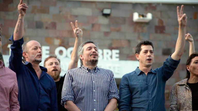 Máximo Kirchner, Wado de Pedro, Martín Insaurralde y Mayra Mendoza, entre otros dirigentes, encabezaron el acto del PJ de San Vicente.