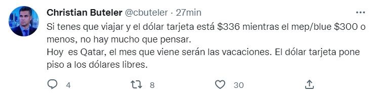 Suba dólar Buteler