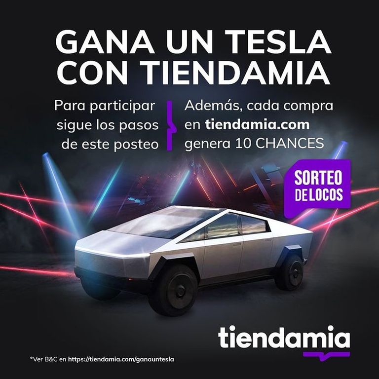 Sorteo Tiendamia por un Tesla