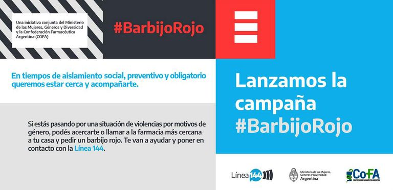 La campaña Barbijo Rojo.