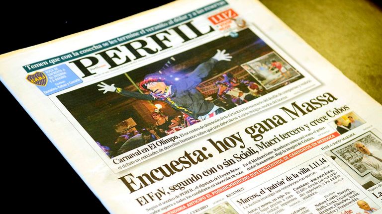 Una de las tapas del diario PERFIL sobre Massa hace unos años.