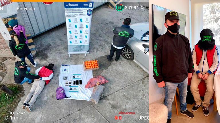 Preso. El comerciante fue detenido frente al mercado Saropalca.