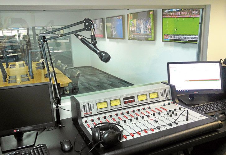 Los estudios de Radio Perfil.