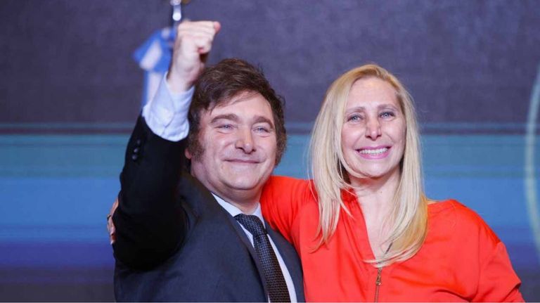 Javier Milei y su hermana, Karina Milei