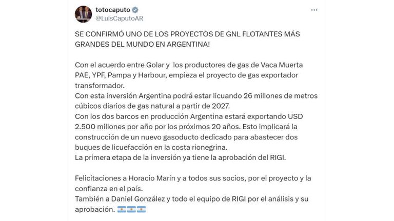 Luis Caputo X 20250502