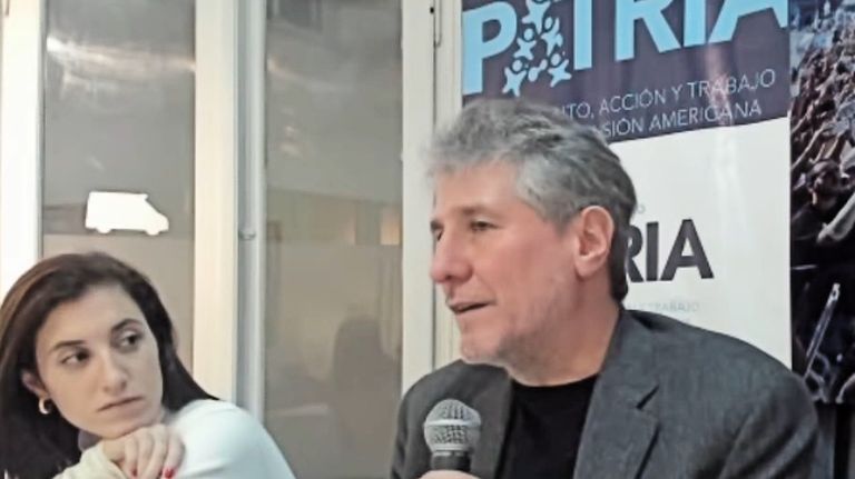 Amado Boudou, en su clase sobre Belgrano en el Instituto Patria.