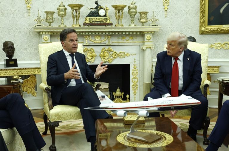 Donald Trump y Mark Rutte, Salón Oval.