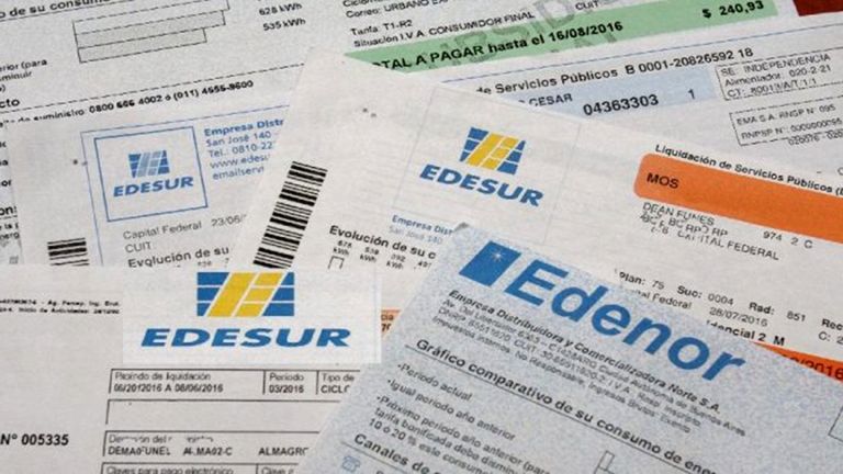 Facturas de Edenor y Edesur