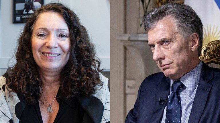 Cristina Caamaño, y Mauricio Macri. 20220204