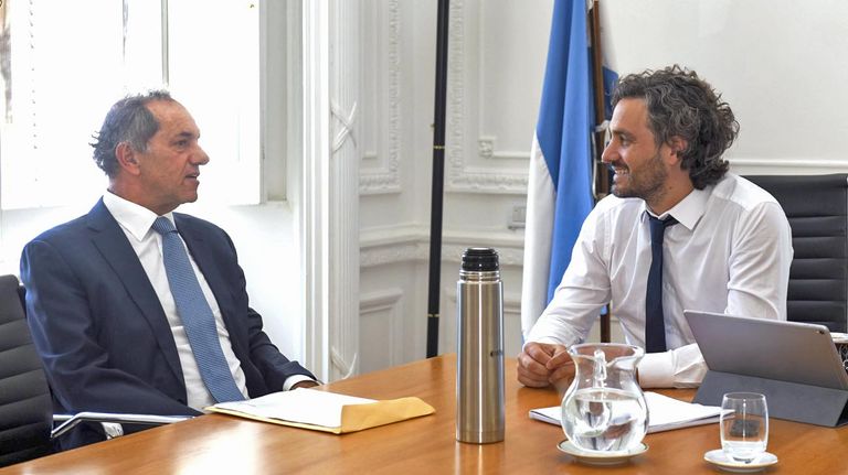 Daniel Scioli y Santiago Cafiero