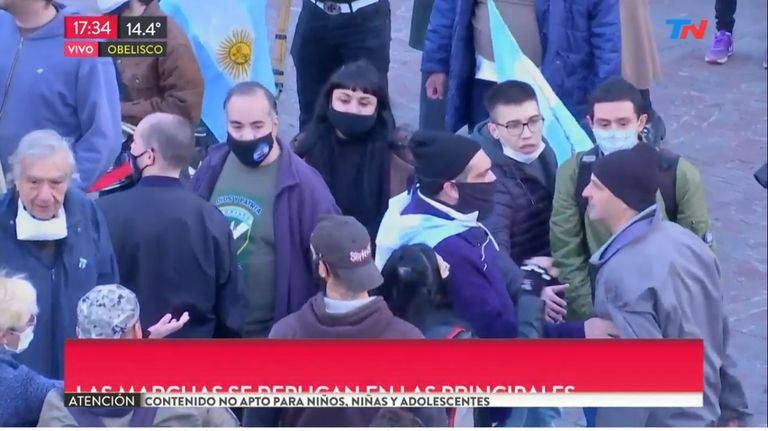 Incidentes en la marcha del Obelisco