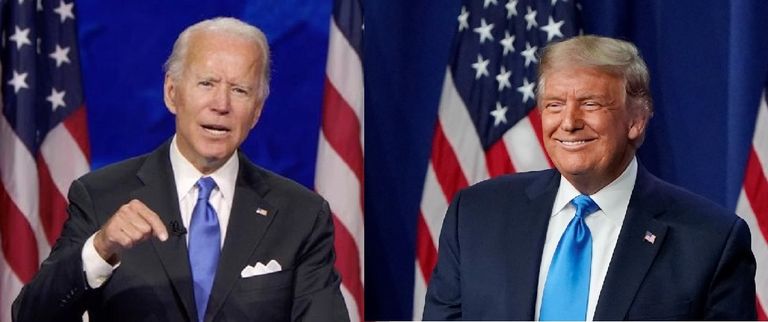 Biden o Trump por la presidencia.