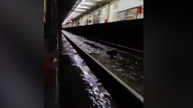 Subte inundado