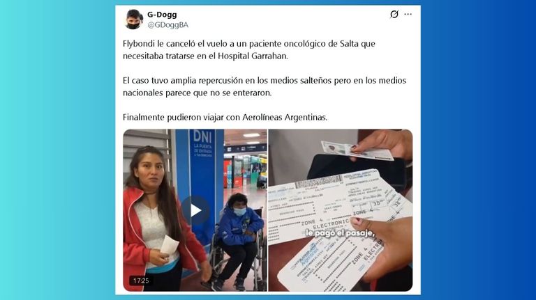 Tuit demora de Flybondi