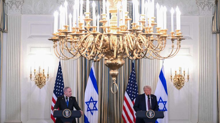 Donald Trump y el primer ministro israelí, Benjamin Netanyahu 20250929