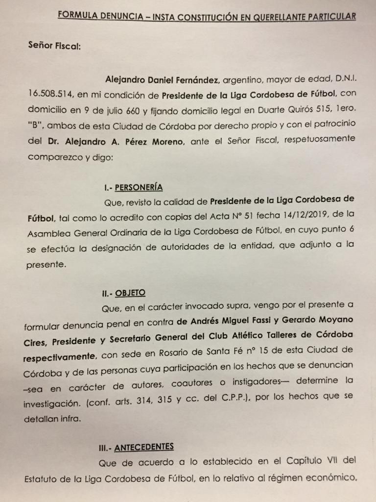 Denuncia Liga