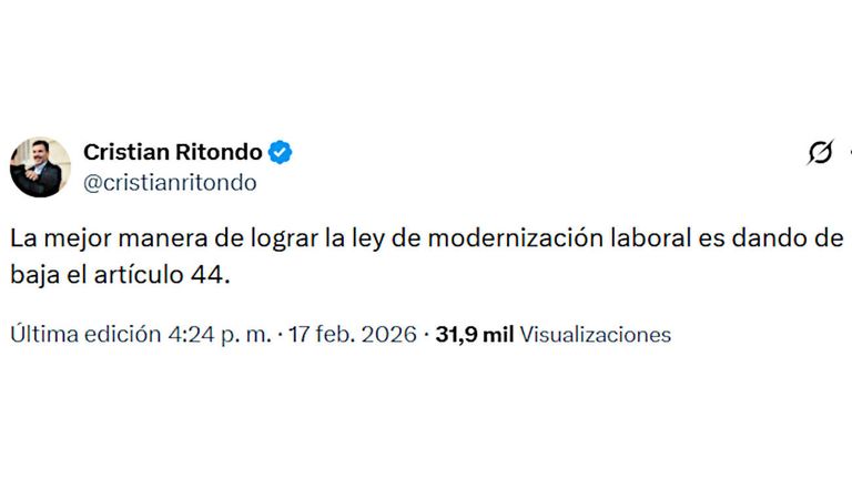 Capturas de X ley de tranbajo 20260217