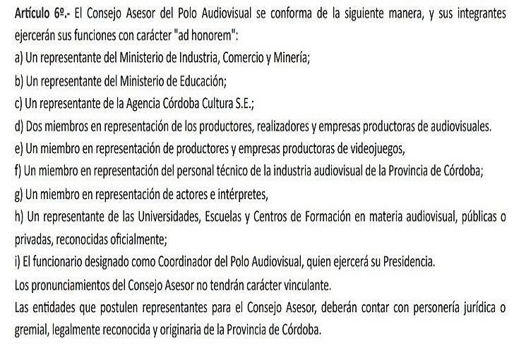 Consejo Asesor Polo Audiovisual