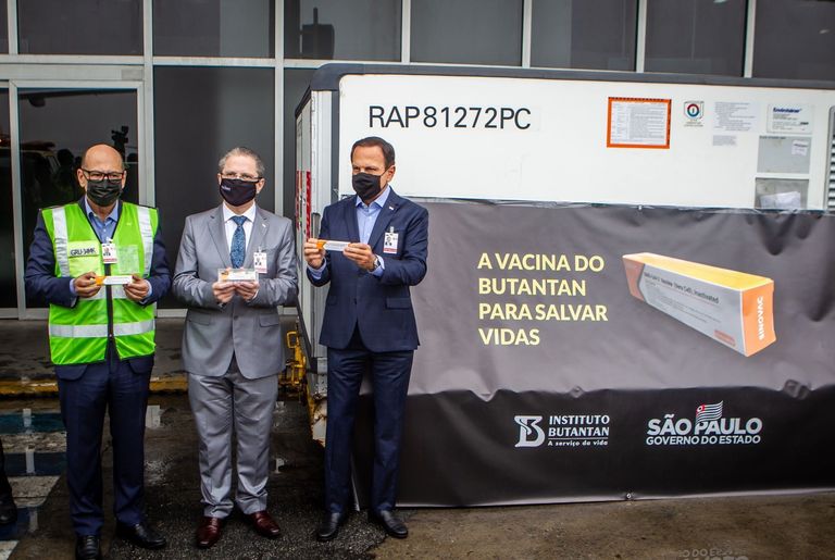 Shipment Of Sinovac Biotech's Coronavirus Vaccines Arrive In Brazil