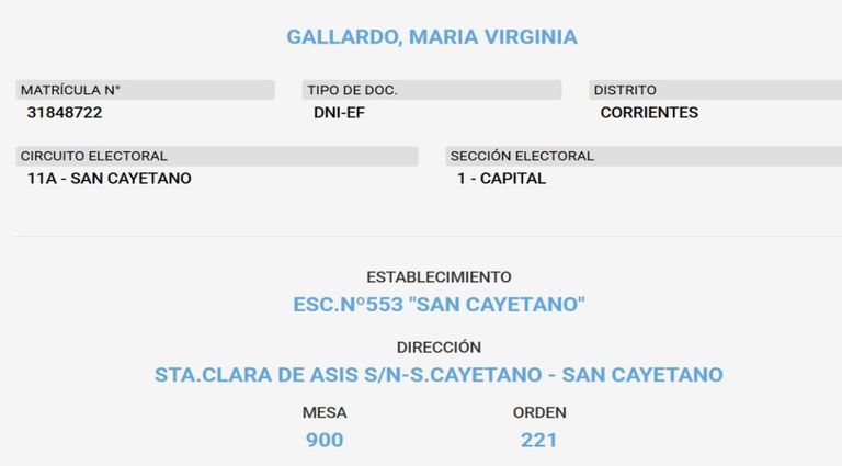 Domicilio Virginia Gallardo