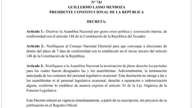 Comunicado Ecuador