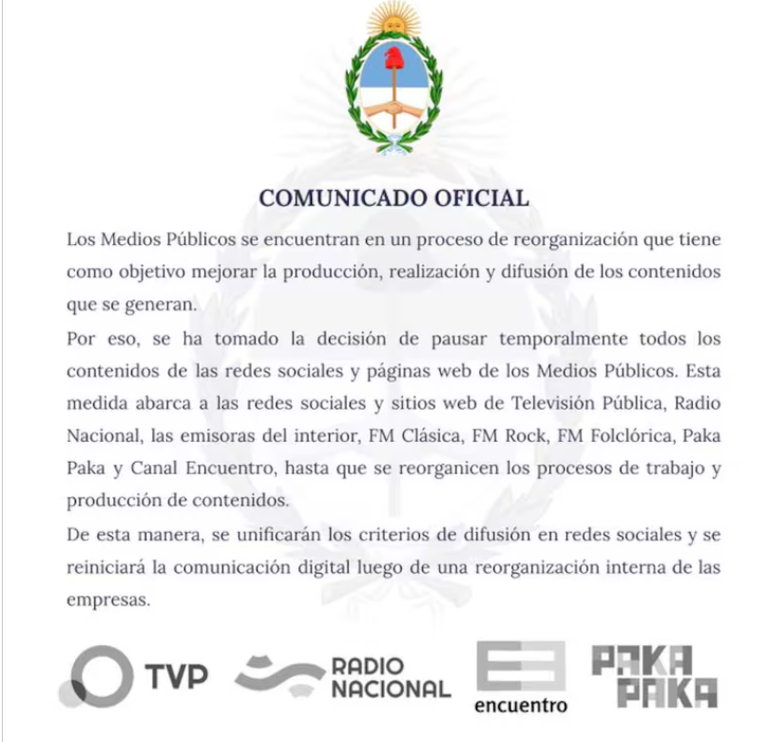 Comunicado RTA