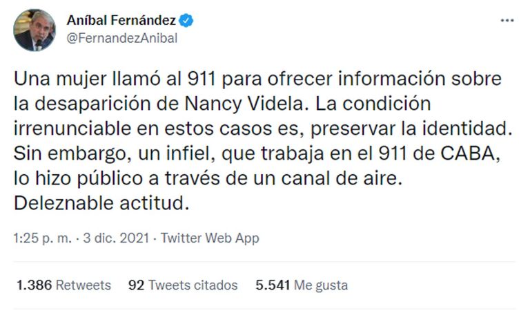 Aníbal F sobre llamado al 911
