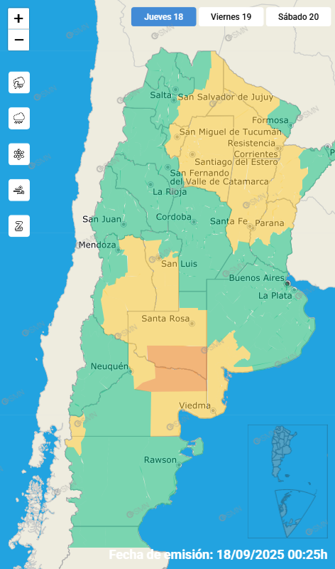 Alertas meteorológicas 20250917
