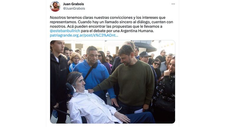 Juan Grabois: “Patricia Bullrich tiene una suerte de patología vinculada a la violencia”
