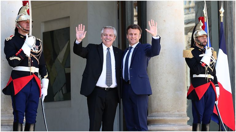 Alberto Fernández y Emmanuel Macron gira 2022