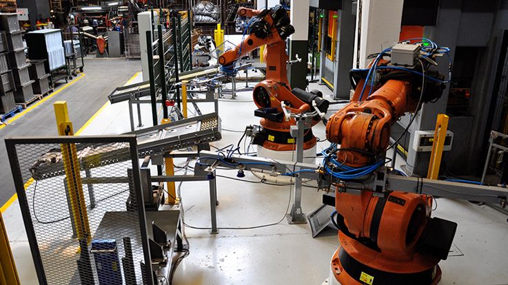 Robots de Ormay en la fábrica